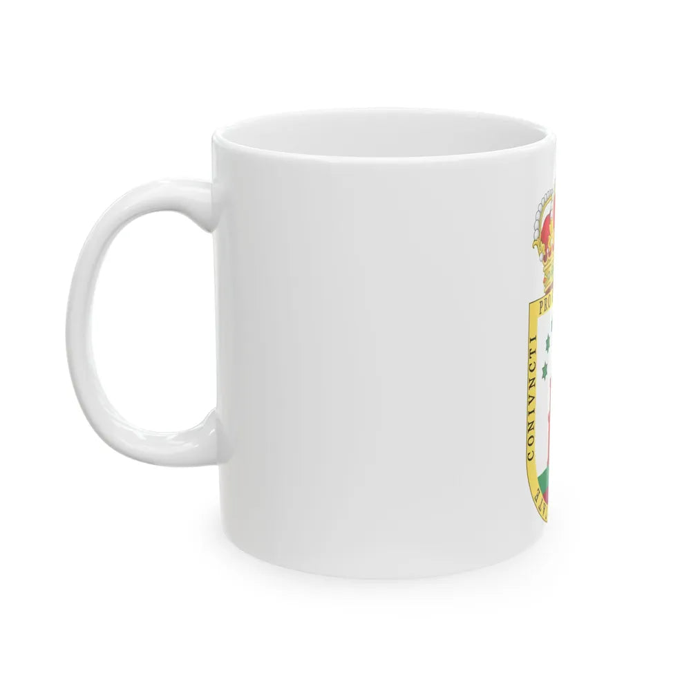 Coat of Arms of the Gibraltar Countryside Commonwealth - White Coffee Mug-Go Mug Yourself