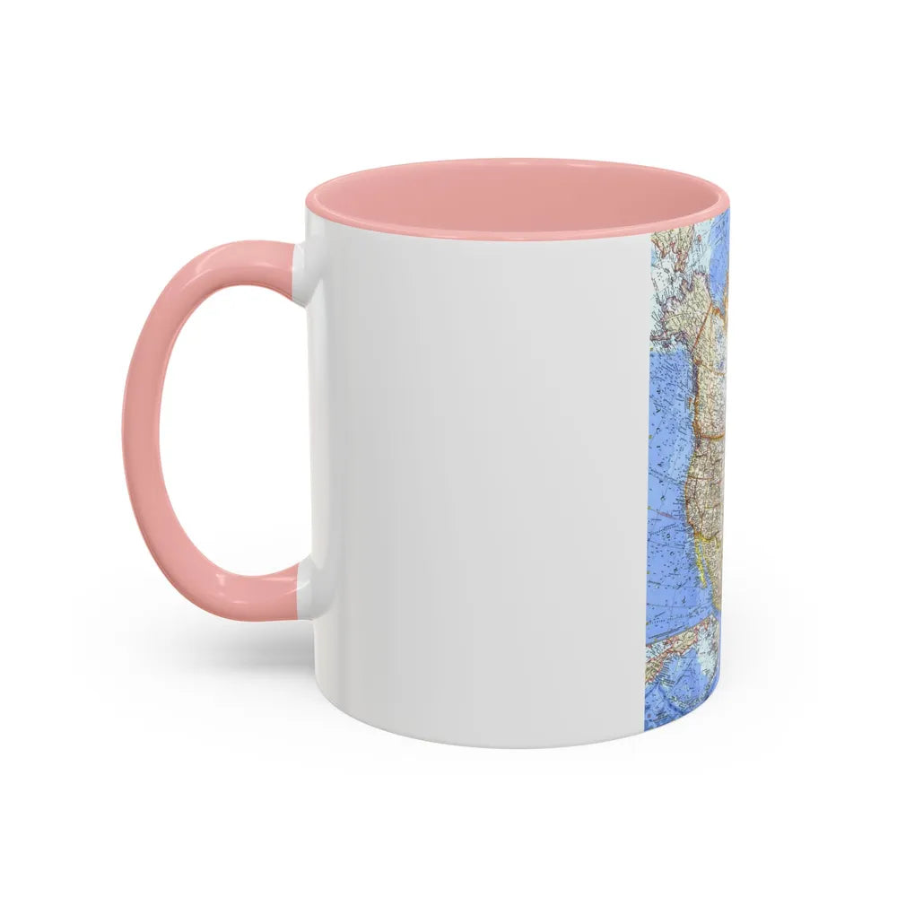 North America (1964) (Map) Accent Coffee Mug-Go Mug Yourself