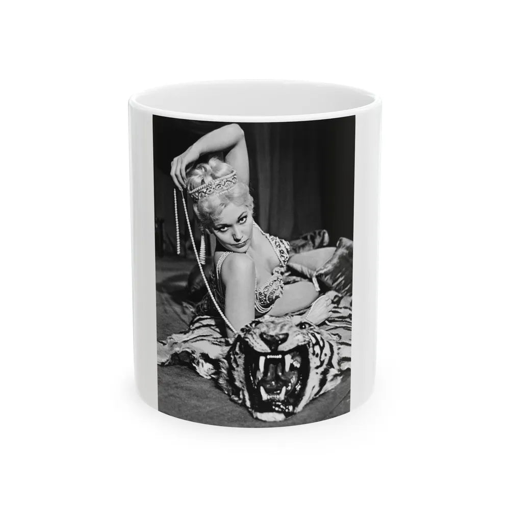 Kim Novak #302 (Vintage Female Icon) White Coffee Mug-11oz-Go Mug Yourself