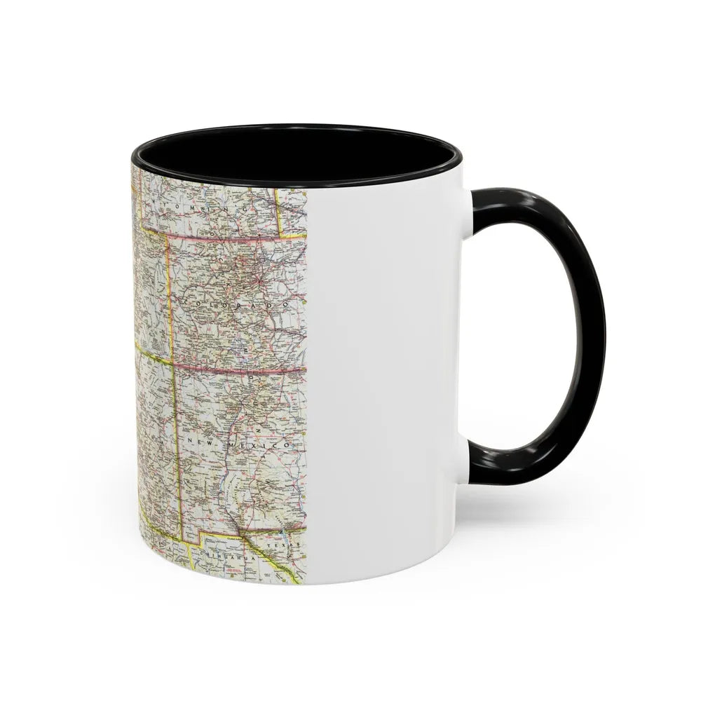 USA - Southwestern (1959) (Map) Accent Coffee Mug-Go Mug Yourself