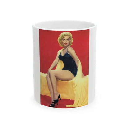 Barbara Lang #30 (Vintage Female Icon) White Coffee Mug-11oz-Go Mug Yourself