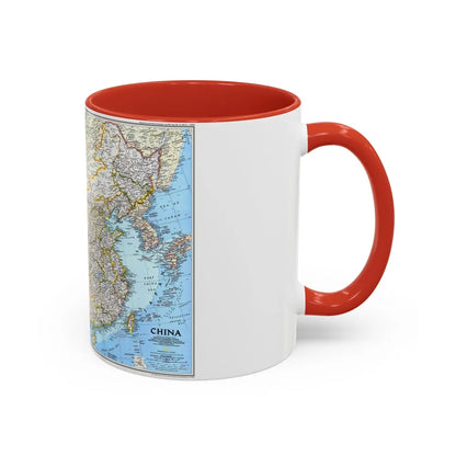 China 1 (1991) (Map) Accent Coffee Mug-Go Mug Yourself