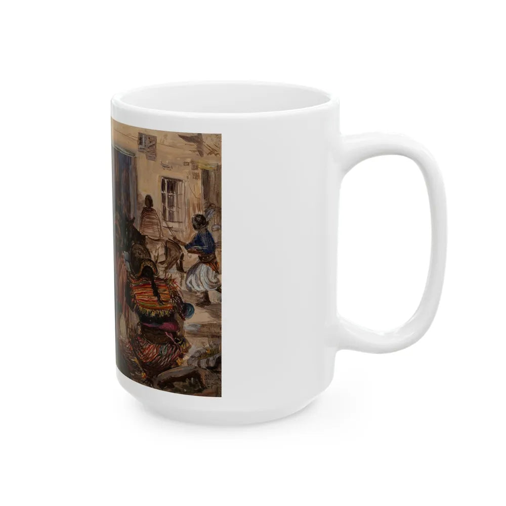 Bolivian Market, 1947 - White Coffee Mug-Go Mug Yourself