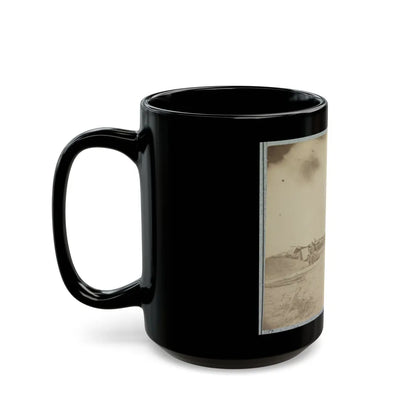 Cowan's Independent Battery, 1st N.Y., Inside One Of The Rebel Forts In Front Of Petersburg, 24th June 1864 (U.S. Civil War) Black Coffee Mug-Go Mug Yourself