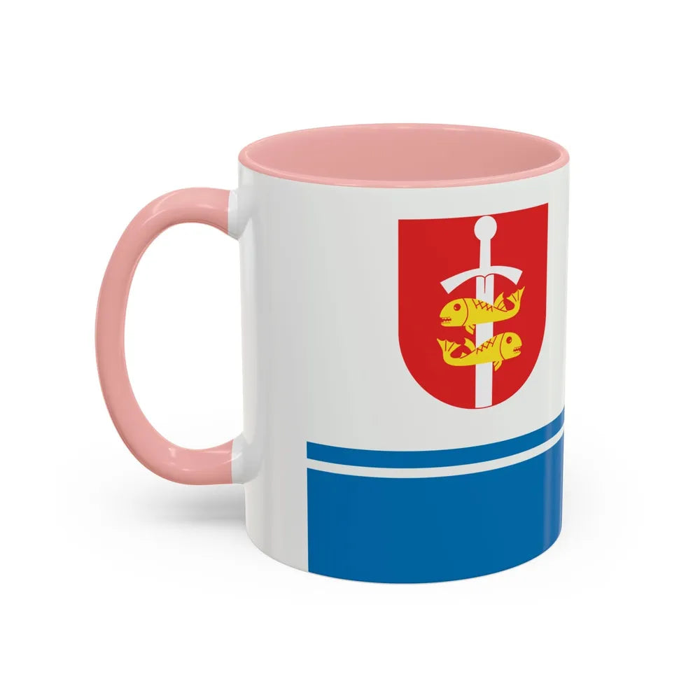 Flag of Gdynia Poland - Accent Coffee Mug-Go Mug Yourself