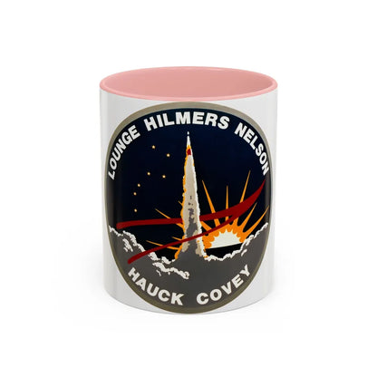 STS 26 (NASA) Accent Coffee Mug-11oz-Pink-Go Mug Yourself