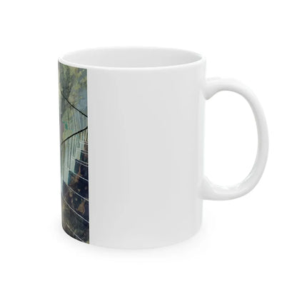 Down the Staircase, story illustration, circa 1955 - White Coffee Mug-Go Mug Yourself