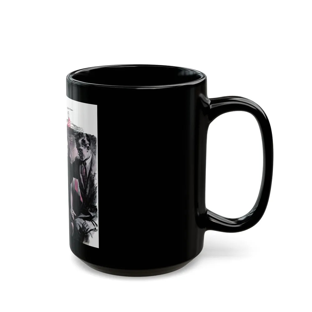 Double Engagement, Woman's Day, January 1947 - Black Coffee Mug-Go Mug Yourself