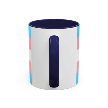 Transgender Pride Flag - Accent Coffee Mug-Go Mug Yourself