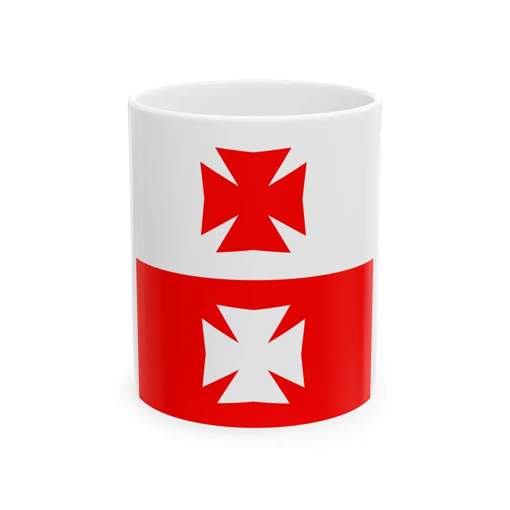 Flag of La Chaux Switzerland - White Coffee Mug-11oz-Go Mug Yourself