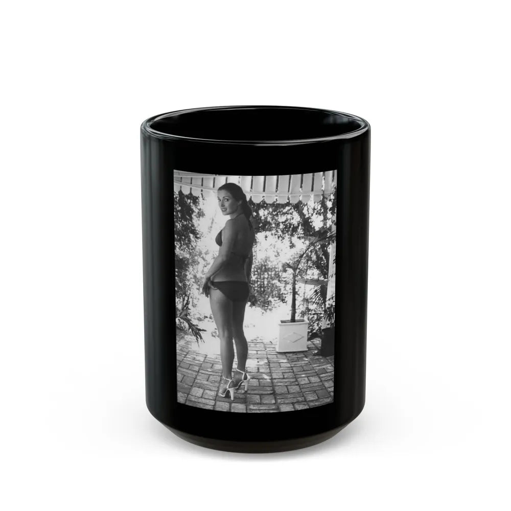 Jane Seymour #64 (Vintage Female Icon) Black Coffee Mug-15oz-Go Mug Yourself