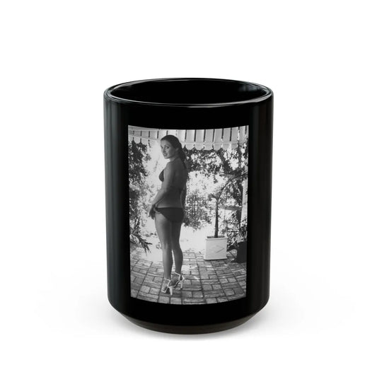 Jane Seymour #64 (Vintage Female Icon) Black Coffee Mug-15oz-Go Mug Yourself