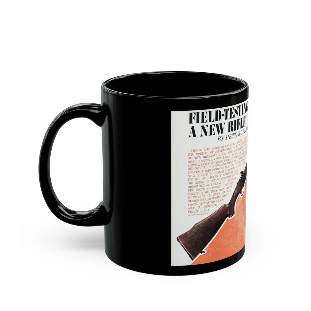 Field-Testing A New Rifle, Argosy, February 1966 - Black Coffee Mug-Go Mug Yourself