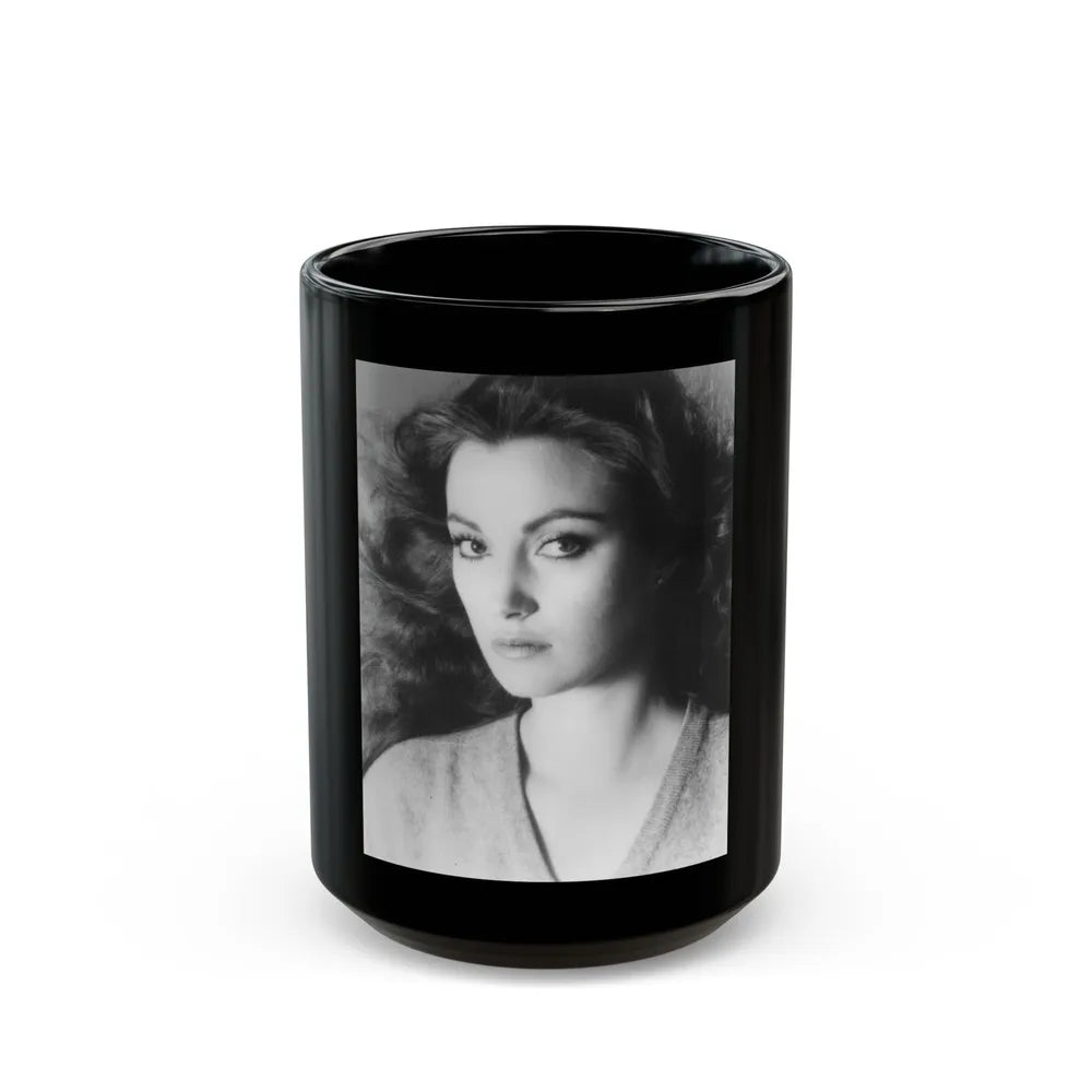 Jane Seymour #28 (Vintage Female Icon) Black Coffee Mug-15oz-Go Mug Yourself