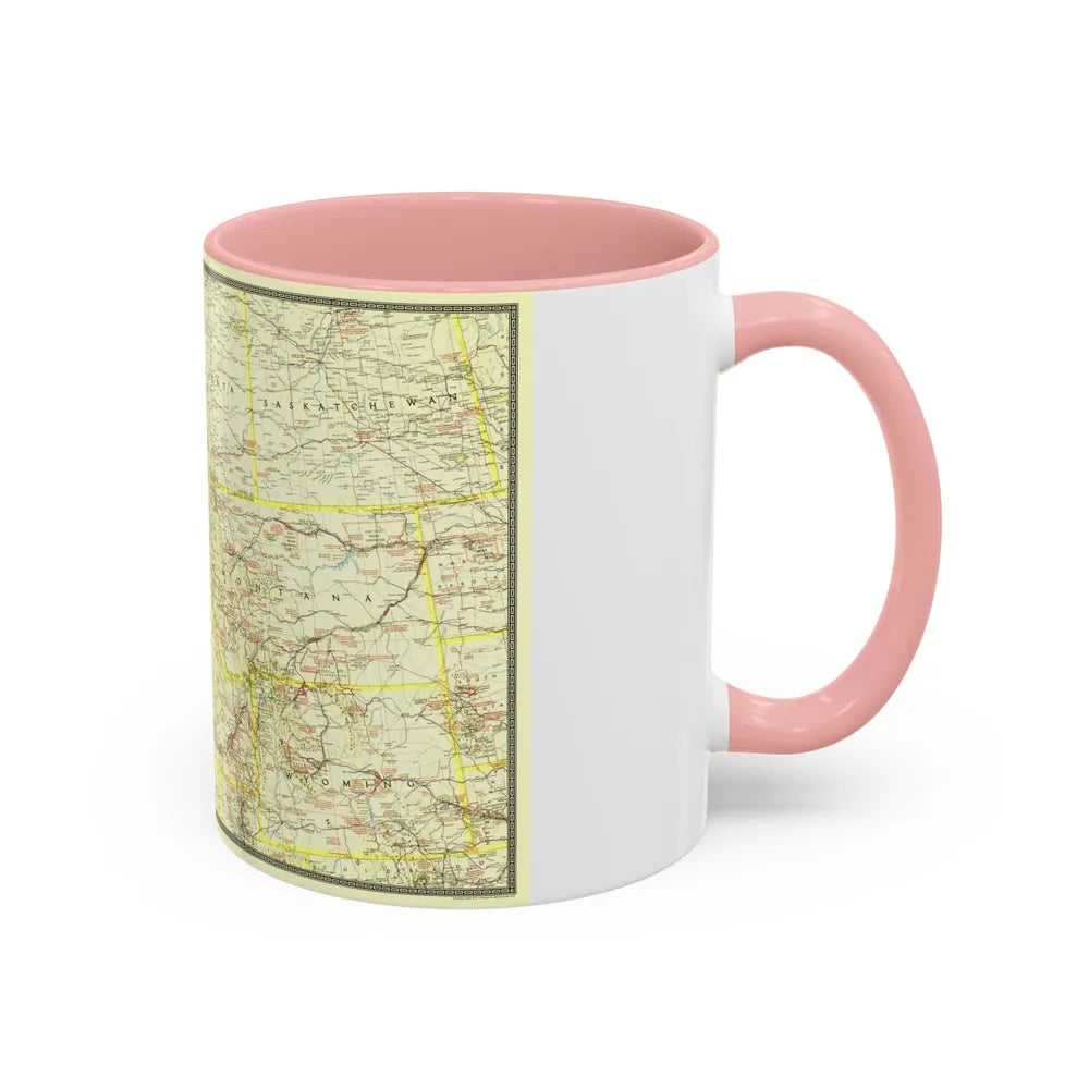 USA - Northwestern (1941) (Map) Accent Coffee Mug-Go Mug Yourself