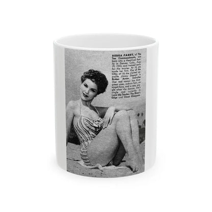 Debra Paget #441 - B&W Mag. Scan (Vintage Female Icon) White Coffee Mug-11oz-Go Mug Yourself