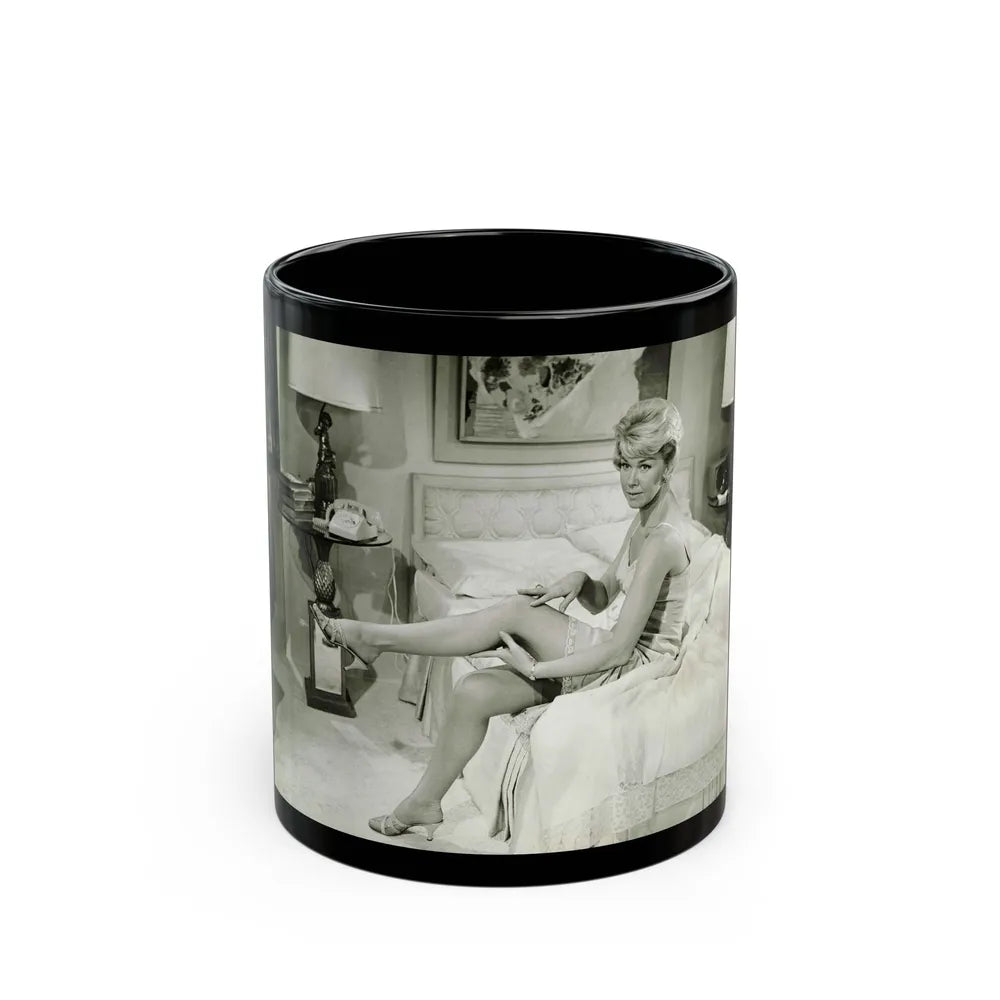 Doris Day #69 (Vintage Female Icon) Black Coffee Mug-11oz-Go Mug Yourself