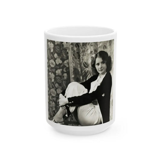 Barbara Stanwyck #165 (Vintage Female Icon) White Coffee Mug-15oz-Go Mug Yourself