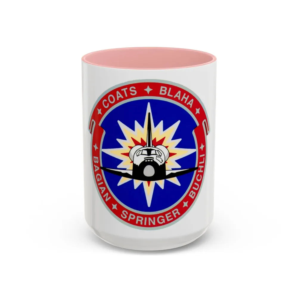 STS 29 (NASA) Accent Coffee Mug-15oz-Pink-Go Mug Yourself