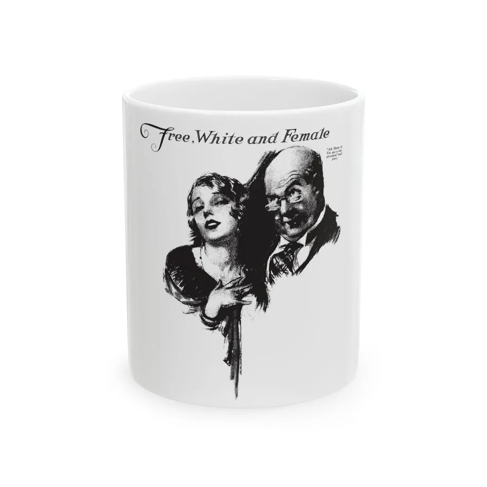 Free, White and Female (3), Collier's, March 3, 1928 - White Coffee Mug-11oz-Go Mug Yourself