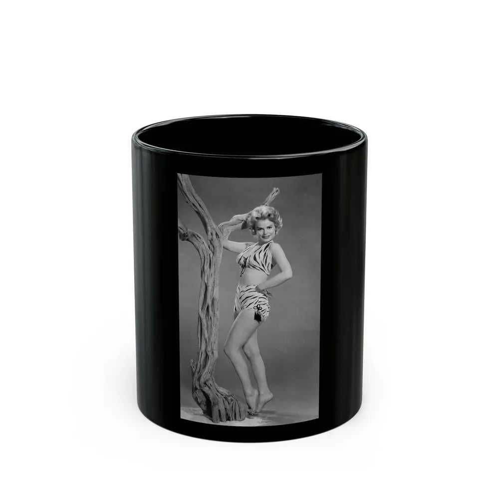 Barbara Lang #38 (Vintage Female Icon) Black Coffee Mug-11oz-Go Mug Yourself