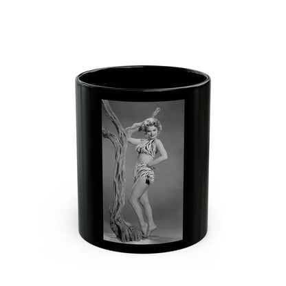 Barbara Lang #38 (Vintage Female Icon) Black Coffee Mug-11oz-Go Mug Yourself