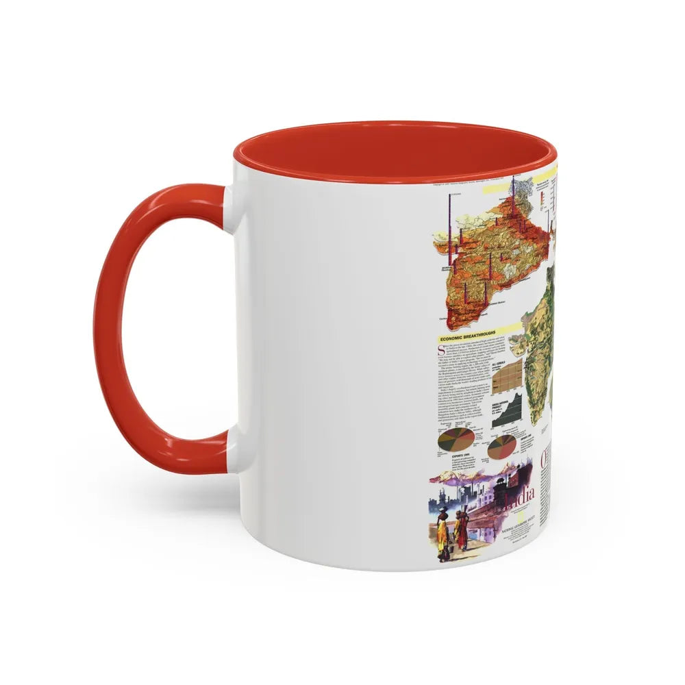 India (1997) (Map) Accent Coffee Mug-Go Mug Yourself