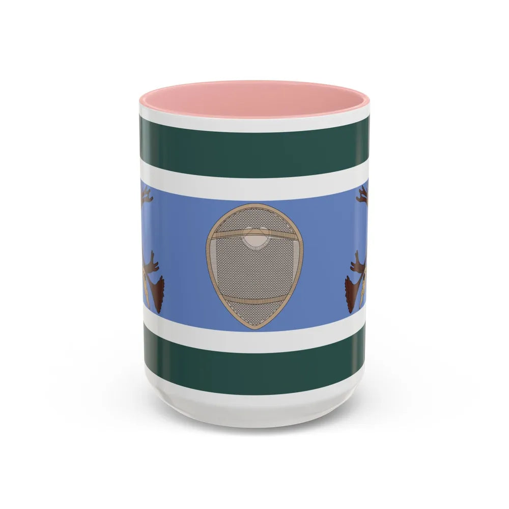 Innu Nation Flag - Accent Coffee Mug-15oz-Pink-Go Mug Yourself