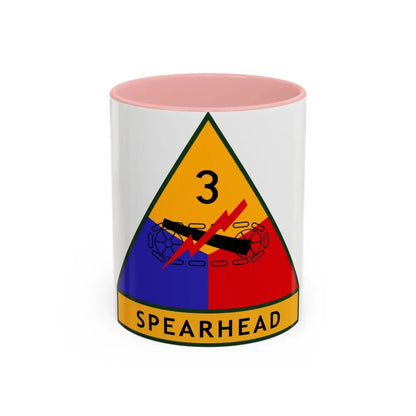 3rd Armored Division (U.S. Army) Accent Coffee Mug-11oz-Pink-Go Mug Yourself