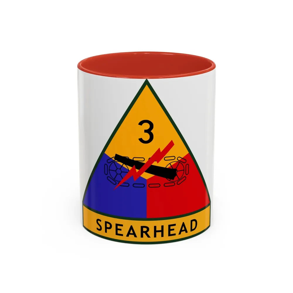 3rd Armored Division (U.S. Army) Accent Coffee Mug-11oz-Red-Go Mug Yourself