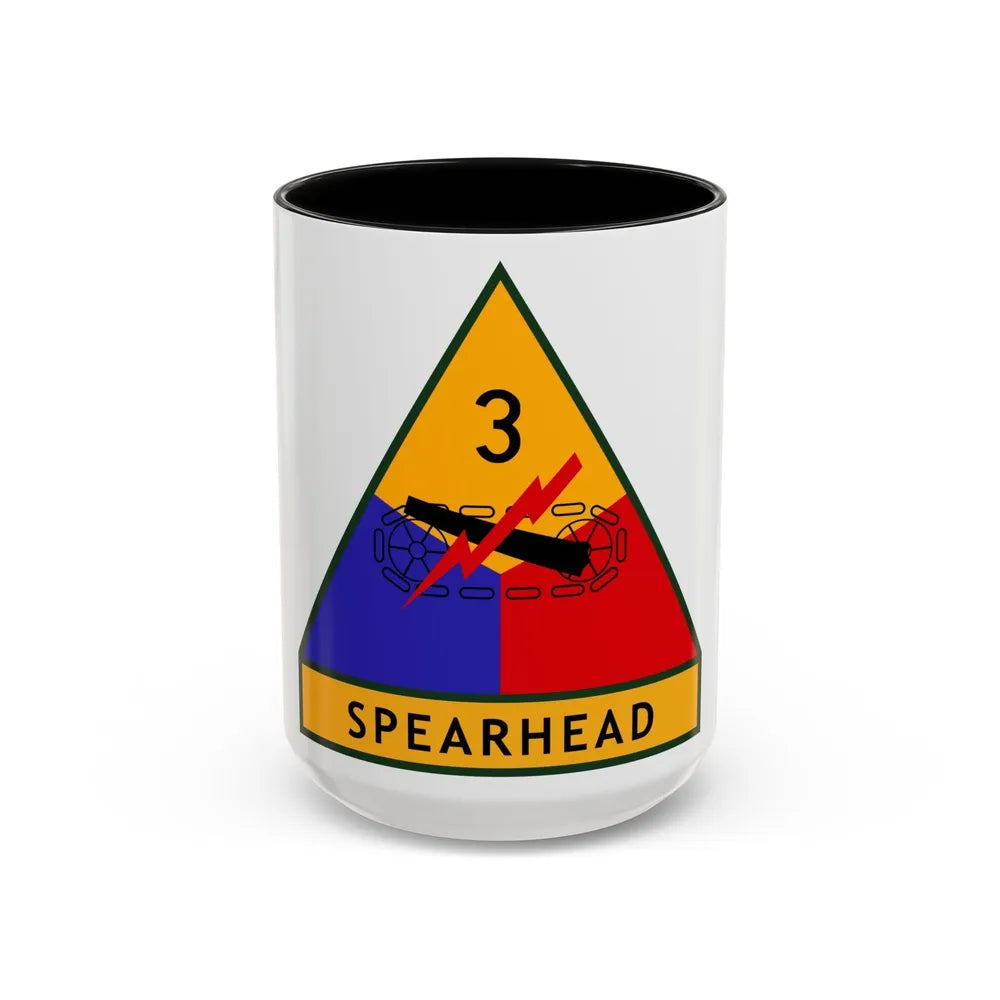 3rd Armored Division (U.S. Army) Accent Coffee Mug-15oz-Black-Go Mug Yourself