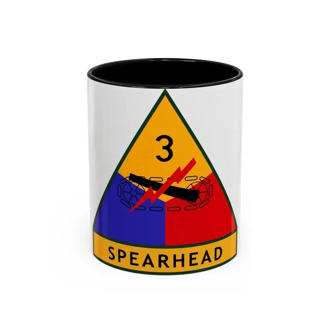 3rd Armored Division (U.S. Army) Accent Coffee Mug 11oz Black - Go Mug Yourself