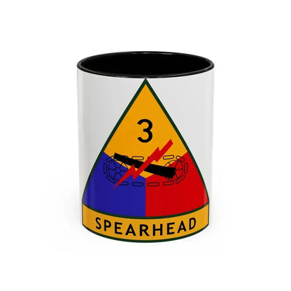 3rd Armored Division (U.S. Army) Accent Coffee Mug 11oz Black - Go Mug Yourself