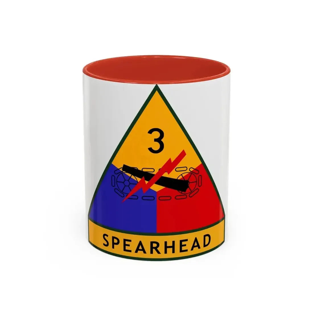 3rd Armored Division (U.S. Army) Accent Coffee Mug 11oz Red - Go Mug Yourself
