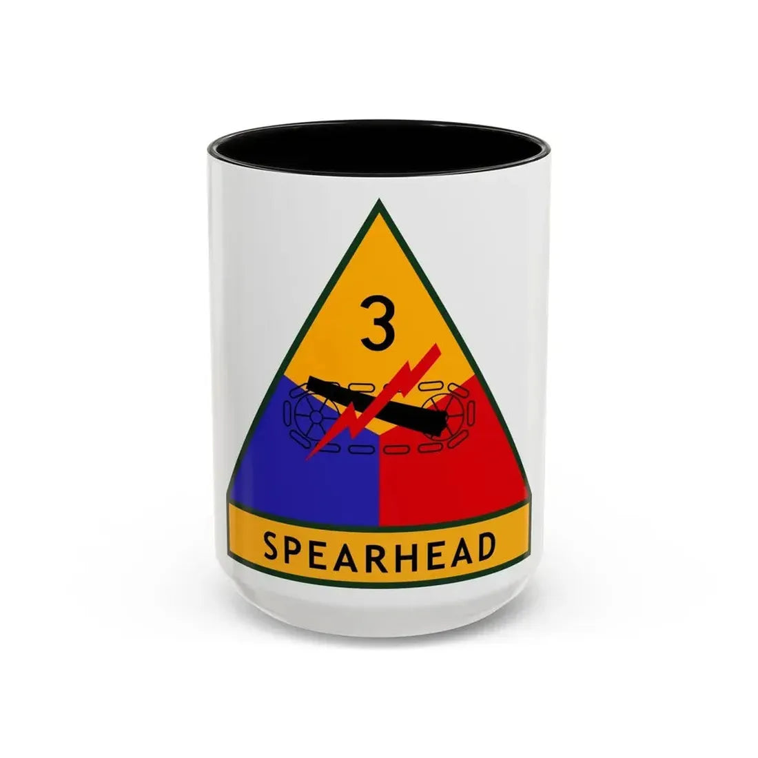 3rd Armored Division (U.S. Army) Accent Coffee Mug 15oz Black - Go Mug Yourself