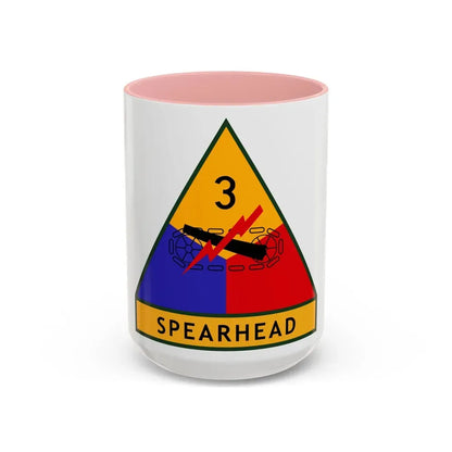 3rd Armored Division (U.S. Army) Accent Coffee Mug 15oz Pink - Go Mug Yourself