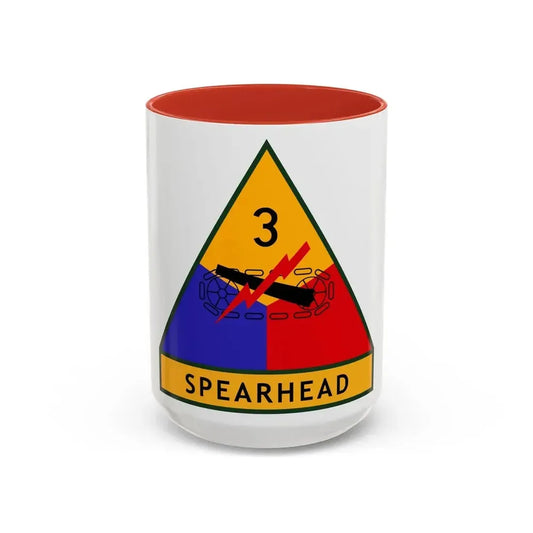 3rd Armored Division (U.S. Army) Accent Coffee Mug 15oz Red - Go Mug Yourself