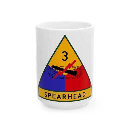 3rd Armored Division (U.S. Army) White Coffee Mug 15oz - Go Mug Yourself