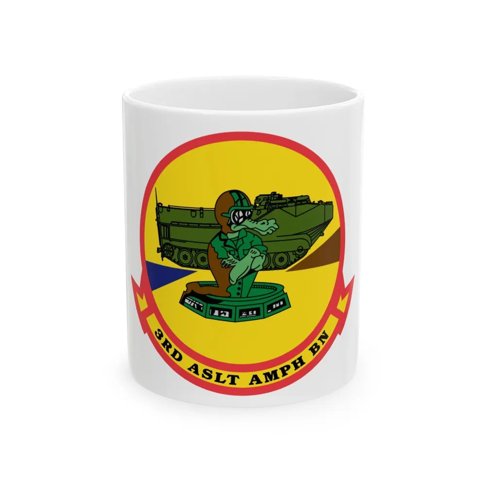 3rd ASLT AMPH BN (USMC) White Coffee Mug-11oz-Go Mug Yourself