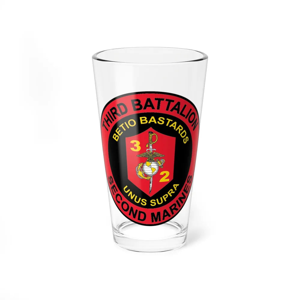 3rd Battaltion 2nd Marines (USMC) Pint Glass 16oz-16oz-Go Mug Yourself