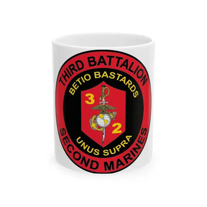 3rd Battaltion 2nd Marines (USMC) White Coffee Mug 11oz - Go Mug Yourself