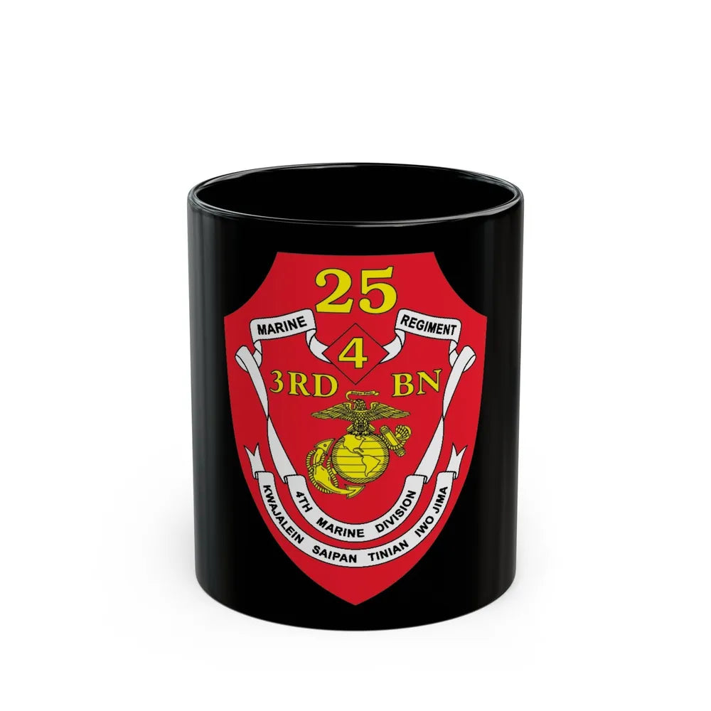 3rd BN 25th Marines 4th Marine Div (USMC) Black Coffee Mug-11oz-Go Mug Yourself