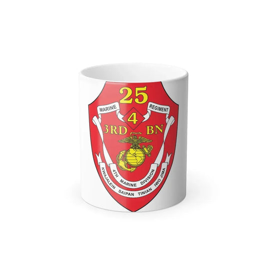 3rd BN 25th Marines 4th Marine Div (USMC) Color Changing Coffee Mug 11oz - Go Mug Yourself