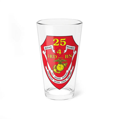 3rd BN 25th Marines 4th Marine Div (USMC) Pint Glass 16oz-16oz-Go Mug Yourself