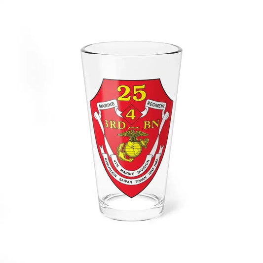 3rd BN 25th Marines 4th Marine Div (USMC) Pint Glass 16oz 16oz - Go Mug Yourself