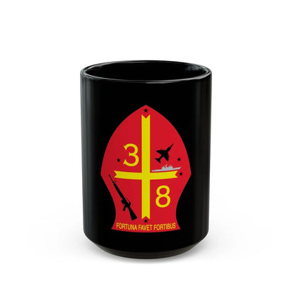 3rd Bn 8th Marines (USMC) Black Coffee Mug-15oz-Go Mug Yourself