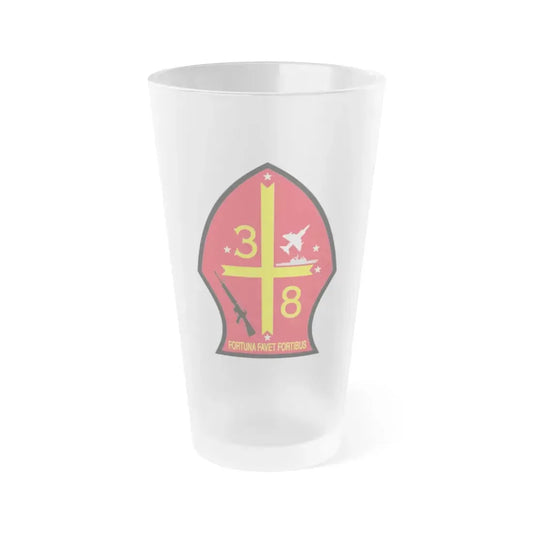 3rd Bn 8th Marines (USMC) Frosted Pint Glass 16oz Default Title - Go Mug Yourself