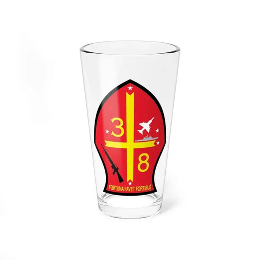 3rd Bn 8th Marines (USMC) Pint Glass 16oz 16oz - Go Mug Yourself