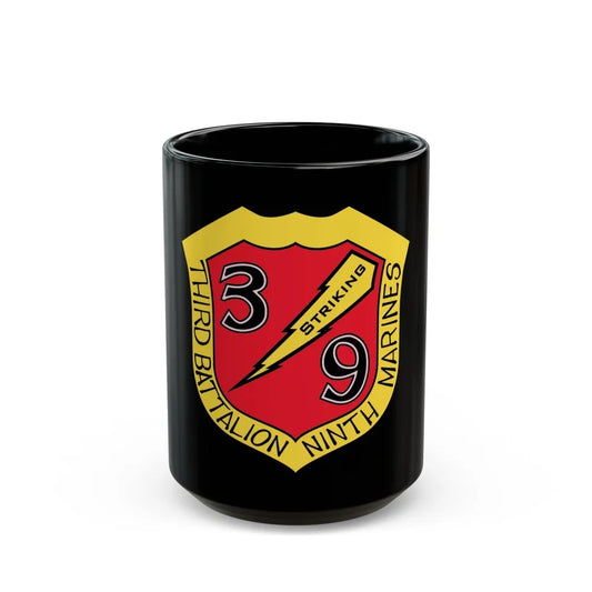 3rd Bn 9th Marines (USMC) Black Coffee Mug-15oz-Go Mug Yourself