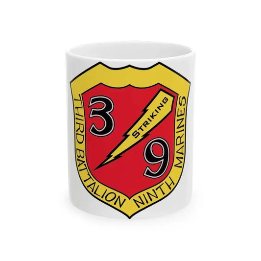 3rd Bn 9th Marines (USMC) White Coffee Mug 11oz - Go Mug Yourself